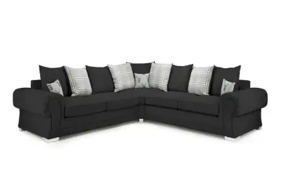 Valencia Large Corner Scatter Back Black