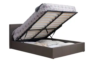 Bed - Berlin Ottoman - All Sizes Taupe - Silver - Black