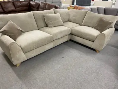 Beige corner in chenille