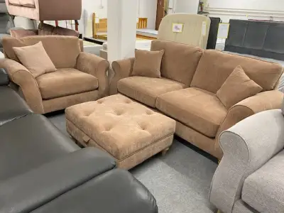 Dusky pink 3 + Chair + Storage footstool