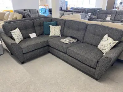 Charcoal corner sofa