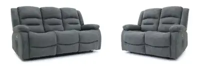 Alpha Electric Recliner Sofa Fabric 3+2