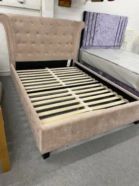 Click Here To Enlarge This Photo Of Double bed in dusky pink