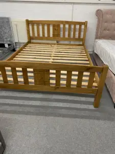 King size wooden bed