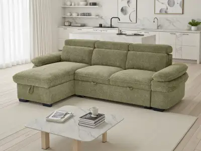 Helsinki Corner Sofa bed with storage - Choice of Colours