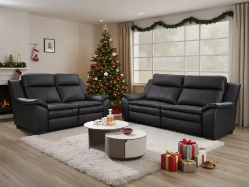 Click Here To Enlarge This Photo Of Real Leather 3&plus;2 POWER Recliner PREMIUM RANGE