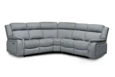 Lisbon Recliner Large Corner Sofa Grey