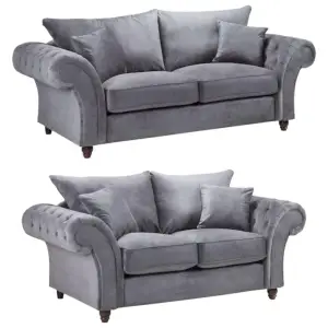Winchester Fullback Sofa Grey 3 Seater