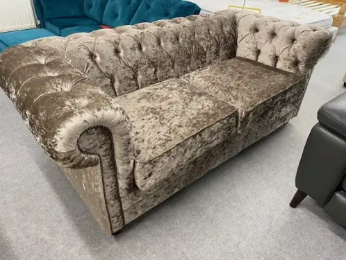 Click Here To Enlarge This Photo Of Chesterfield crushed velvet 2 seater