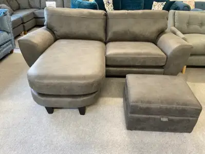 Leatherette Corner with footstool